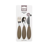 Bibs Cutlery Set Dark Oak