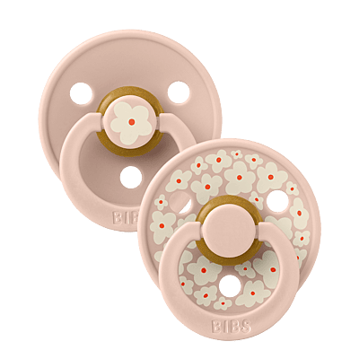Bibs Pacifier Studio Colour 2 Pack Jasmine Latex Size 2 Blush Mix