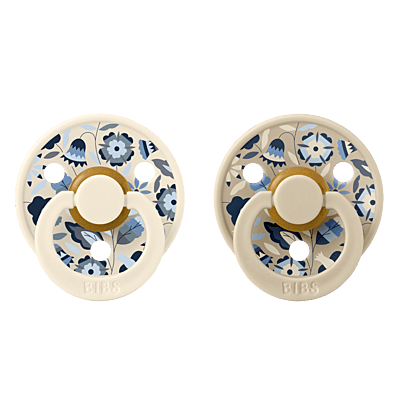 Bibs x Liberty 2 Pack Colour Bobo Latex Size 1 Ivory Mix