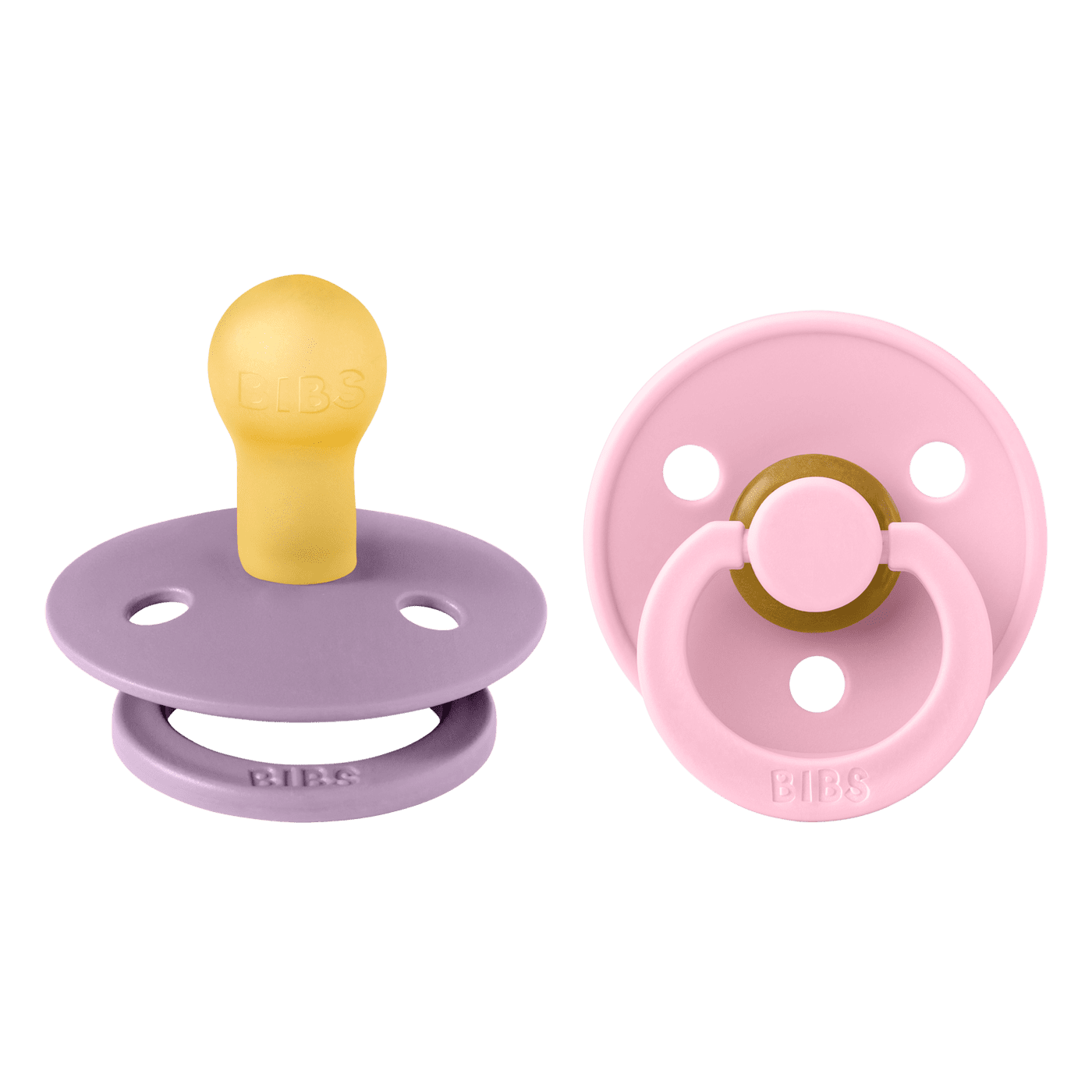 BIBS Colour 2 PACK Latex Lavender/Baby Pink BIBS Colour 2 PACK Latex Lavender/Baby Pink