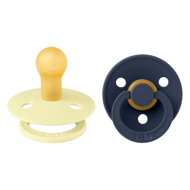 BIBS Pacifier Colour 2 PACK Latex Size 1 Luna / Deep space