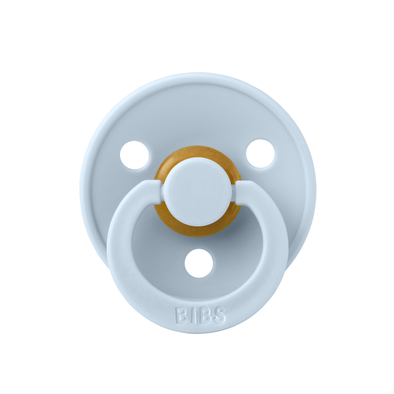 BIBS Pacifier Colour Latex Size 1 Symmetrical Baby Blue
