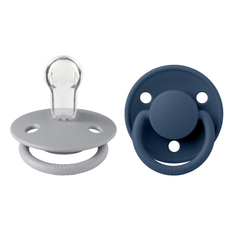 Bibs De Lux 2 Pack Silicone Onesize Cloud/Steel Blue