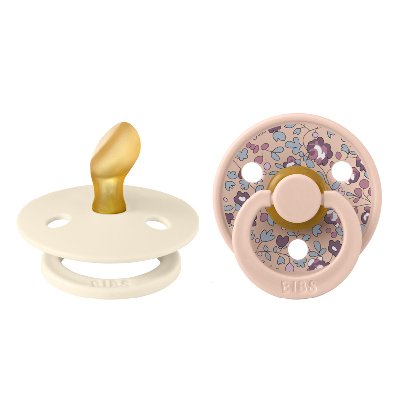 BIBS x Liberty Pacifier Colour 2 PACK Eloise Latex Size 1 Anatomical Blush Mix