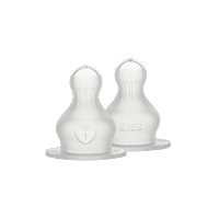 Bibs Bottle Nipple 2 Pack Silicone Medium Flow