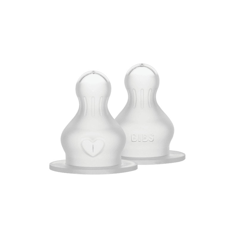 Bibs Bottle Nipple 2 Pack Silicone Medium Flow