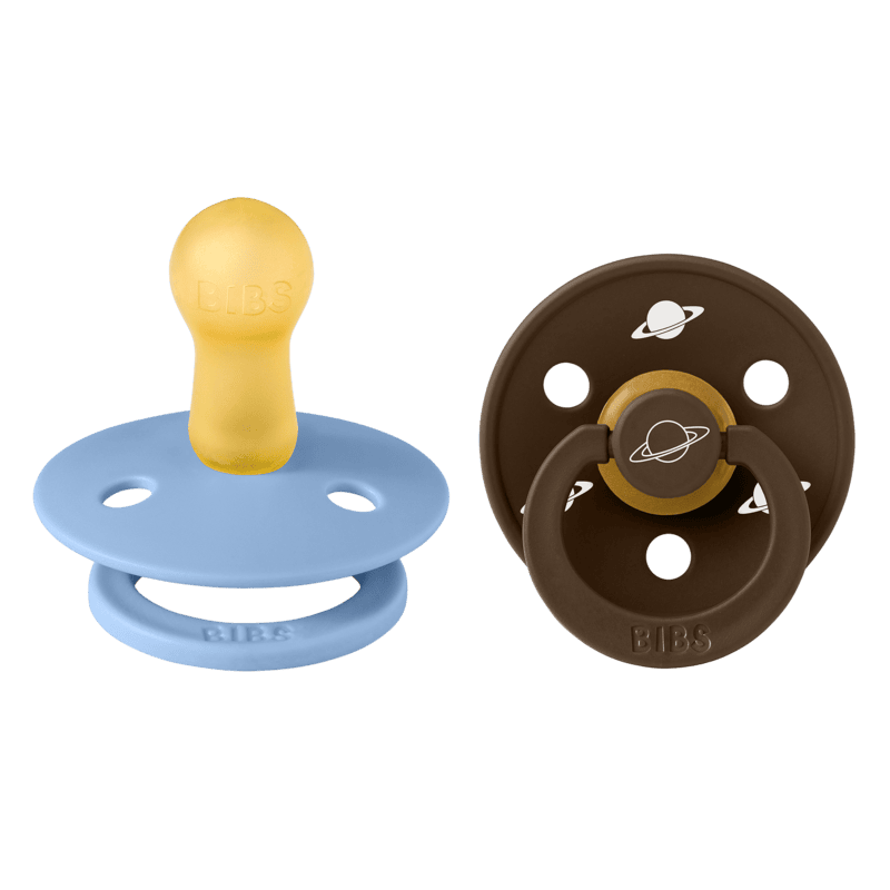 BIBS x Planet Nusa Pacifier Colour 2 PACK Latex Size 2 Sky Blue Mix BIBS x Planet Nusa Pacifier Colour 2 PACK Latex Size 2 Sky Blue Mix