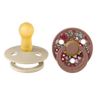 Bibs x Liberty Pacifier Colour 2 Pack Chamomile Lawn Latex Size 2 Woodchuck Mix
