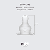 Bibs Bottle Nipple 2 Pack Silicone Fast Flow