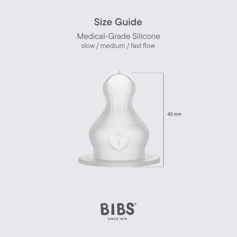 Bibs Bottle Nipple 2 Pack Silicone Fast Flow