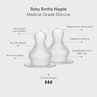 Bibs Bottle Nipple 2 Pack Silicone Fast Flow