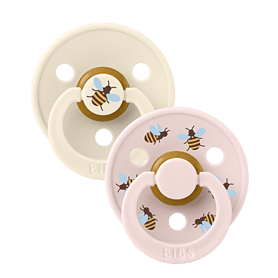 BIBS Pacifier Studio Colour 2 PACK Bumblebee Latex size 2 Ivory Mix